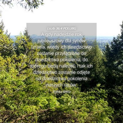 Picture 04 - Liczb 36:4 POLUBG - A gdy nadejdzie rok jubileuszowy dla synów - Bible Verse Picture