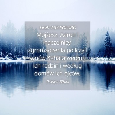 Picture 04 - Liczb 4:34 POLUBG - Mojżesz, Aaron i naczelnicy zgromadzenia - Bible Verse Picture
