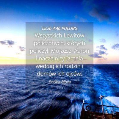 Picture 04 - Liczb 4:46 POLUBG - Wszystkich Lewitów policzonych, których - Bible Verse Picture