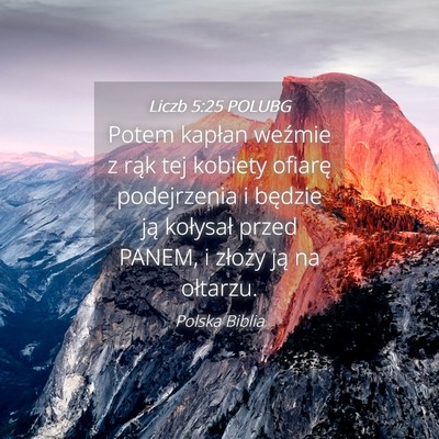 Picture 04 - Liczb 5:25 POLUBG - Potem kapłan weźmie z rąk tej kobiety ofiarę - Bible Verse Picture