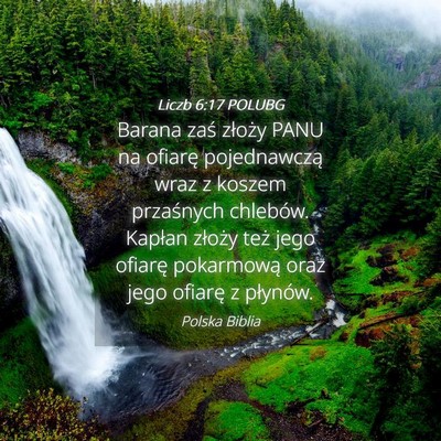 Picture 04 - Liczb 6:17 POLUBG - Barana zaś złoży PANU na ofiarę pojednawczą - Bible Verse Picture