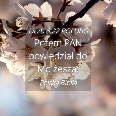 Picture 04 - Liczb 6:22 POLUBG - Potem PAN powiedział do - Bible Verse Picture