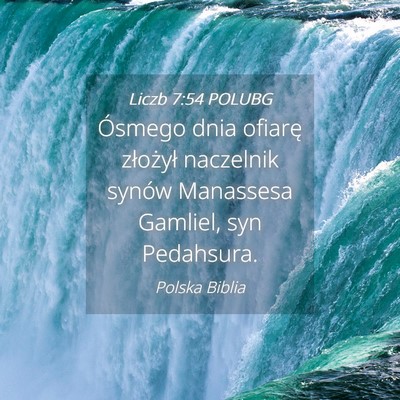 Picture 04 - Liczb 7:54 POLUBG - Ósmego dnia ofiarę złożył naczelnik synów - Bible Verse Picture