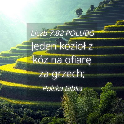Picture 04 - Liczb 7:82 POLUBG - Jeden kozioł z kóz na ofiarę za - Bible Verse Picture