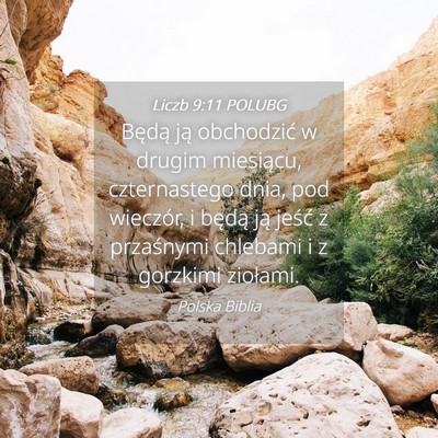 Picture 04 - Liczb 9:11 POLUBG - Będą ją obchodzić w drugim miesiącu, - Bible Verse Picture