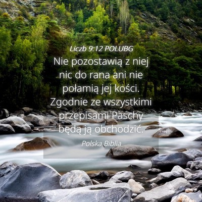 Picture 04 - Liczb 9:12 POLUBG - Nie pozostawią z niej nic do rana ani nie - Bible Verse Picture