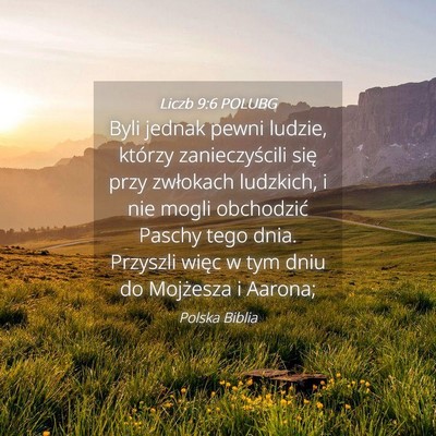 Picture 04 - Liczb 9:6 POLUBG - Byli jednak pewni ludzie, którzy zanieczyścili - Bible Verse Picture