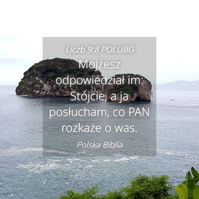 Picture 04 - Liczb 9:8 POLUBG - Mojżesz odpowiedział im: Stójcie, a ja - Bible Verse Picture