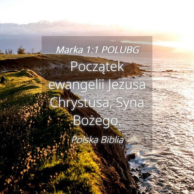 Picture 04 - Marka 1:1 POLUBG - Początek ewangelii Jezusa Chrystusa, Syna - Bible Verse Picture