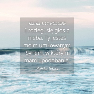 Picture 04 - Marka 1:11 POLUBG - I rozległ się głos z nieba: Ty jesteś moim - Bible Verse Picture