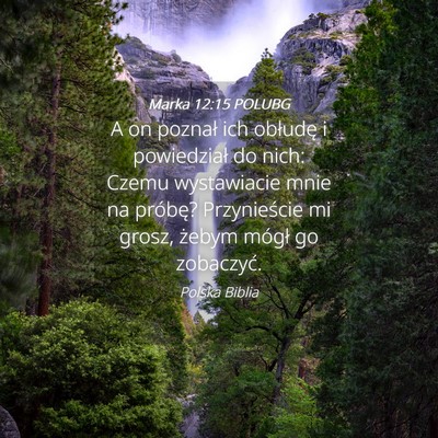 Picture 04 - Marka 12:15 POLUBG - A on poznał ich obłudę i powiedział do nich: - Bible Verse Picture