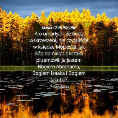 Picture 04 - Marka 12:26 POLUBG - A o umarłych, że będą wskrzeszeni, nie - Bible Verse Picture