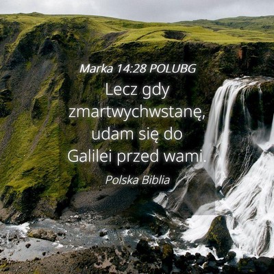 Picture 04 - Marka 14:28 POLUBG - Lecz gdy zmartwychwstanę, udam się do Galilei - Bible Verse Picture