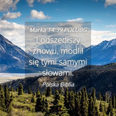 Picture 04 - Marka 14:39 POLUBG - I odszedłszy znowu, modlił się tymi samymi - Bible Verse Picture