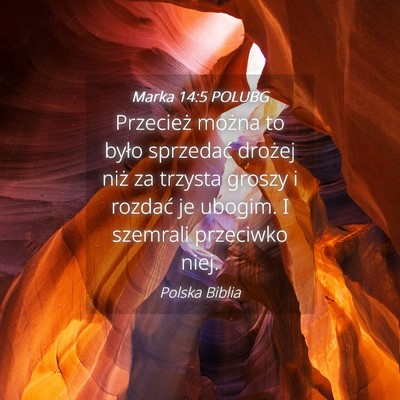Picture 04 - Marka 14:5 POLUBG - Przecież można to było sprzedać drożej niż - Bible Verse Picture