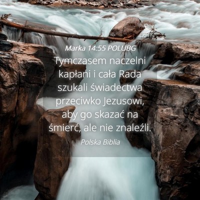 Picture 04 - Marka 14:55 POLUBG - Tymczasem naczelni kapłani i cała Rada szukali - Bible Verse Picture