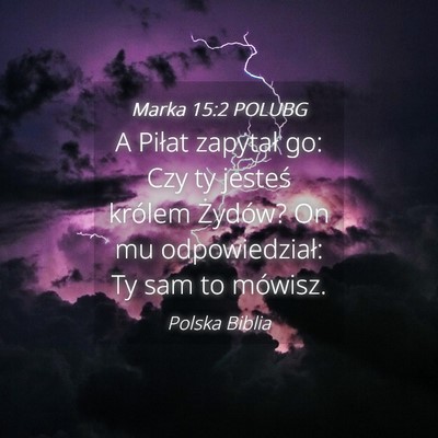 Picture 04 - Marka 15:2 POLUBG - A Piłat zapytał go: Czy ty jesteś królem - Bible Verse Picture