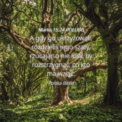 Picture 04 - Marka 15:24 POLUBG - A gdy go ukrzyżowali, rozdzielili jego szaty, - Bible Verse Picture