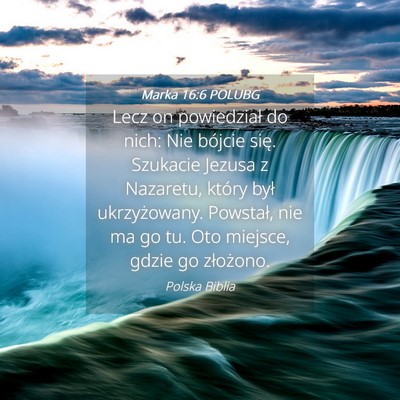 Picture 04 - Marka 16:6 POLUBG - Lecz on powiedział do nich: Nie bójcie się. - Bible Verse Picture