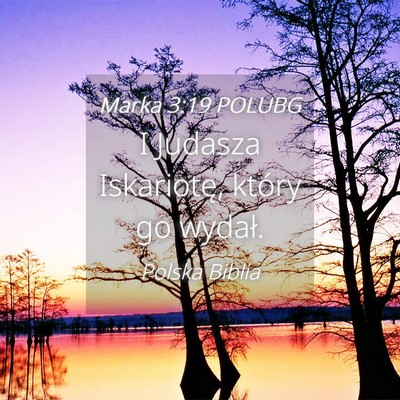 Picture 04 - Marka 3:19 POLUBG - I Judasza Iskariotę, który go - Bible Verse Picture