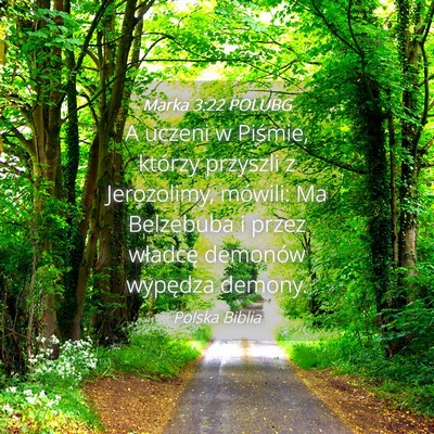 Picture 04 - Marka 3:22 POLUBG - A uczeni w Piśmie, którzy przyszli z - Bible Verse Picture