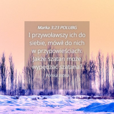 Picture 04 - Marka 3:23 POLUBG - I przywoławszy ich do siebie, mówił do nich w - Bible Verse Picture
