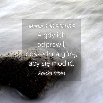 Picture 04 - Marka 6:46 POLUBG - A gdy ich odprawił, odszedł na górę, aby się - Bible Verse Picture