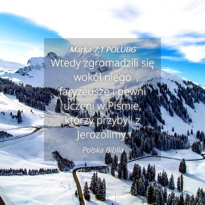 Picture 04 - Marka 7:1 POLUBG - Wtedy zgromadzili się wokół niego faryzeusze i - Bible Verse Picture