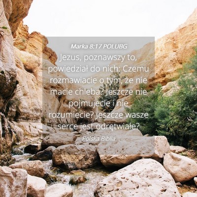 Picture 04 - Marka 8:17 POLUBG - Jezus, poznawszy to, powiedział do nich: Czemu - Bible Verse Picture