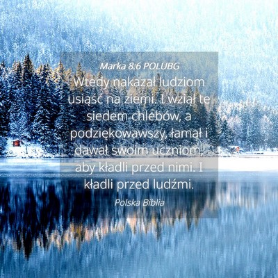 Picture 04 - Marka 8:6 POLUBG - Wtedy nakazał ludziom usiąść na ziemi. I - Bible Verse Picture