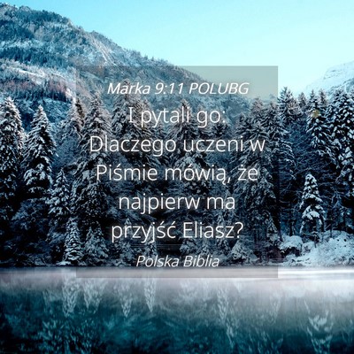 Picture 04 - Marka 9:11 POLUBG - I pytali go: Dlaczego uczeni w Piśmie mówią, - Bible Verse Picture