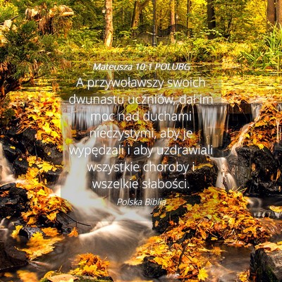 Picture 04 - Mateusza 10:1 POLUBG - A przywoławszy swoich dwunastu uczniów, dał im - Bible Verse Picture