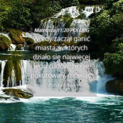 Picture 04 - Mateusza 11:20 POLUBG - Wtedy zaczął ganić miasta, w których działo - Bible Verse Picture