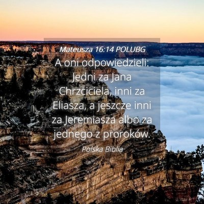 Picture 04 - Mateusza 16:14 POLUBG - A oni odpowiedzieli: Jedni za Jana Chrzciciela, - Bible Verse Picture