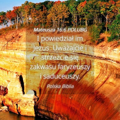 Picture 04 - Mateusza 16:6 POLUBG - I powiedział im Jezus: Uważajcie i strzeżcie - Bible Verse Picture