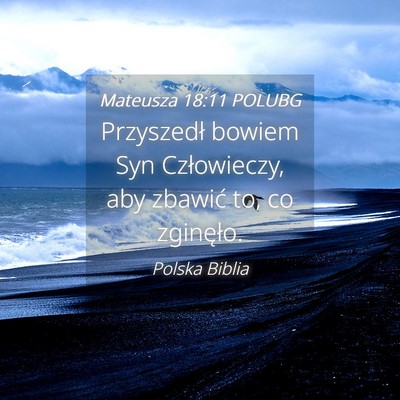 Picture 04 - Mateusza 18:11 POLUBG - Przyszedł bowiem Syn Człowieczy, aby zbawić - Bible Verse Picture
