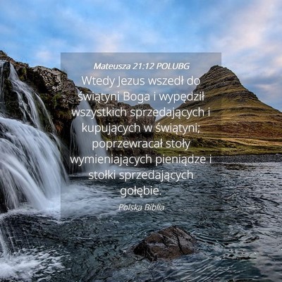 Picture 04 - Mateusza 21:12 POLUBG - Wtedy Jezus wszedł do świątyni Boga i - Bible Verse Picture