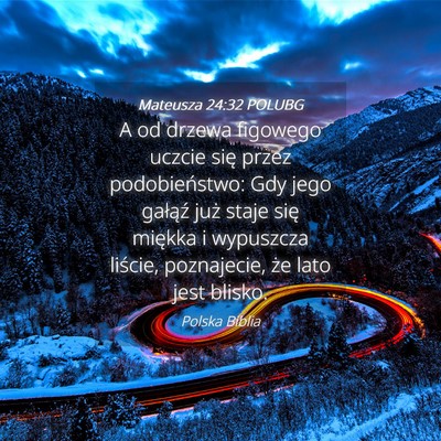 Picture 04 - Mateusza 24:32 POLUBG - A od drzewa figowego uczcie się przez - Bible Verse Picture
