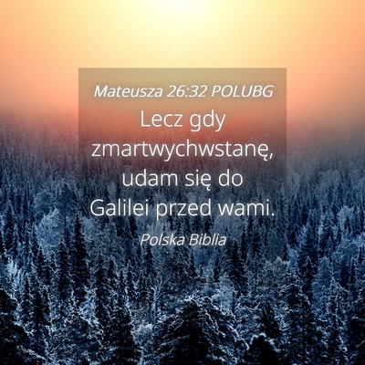 Picture 04 - Mateusza 26:32 POLUBG - Lecz gdy zmartwychwstanę, udam się do Galilei - Bible Verse Picture