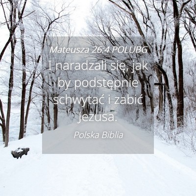 Picture 04 - Mateusza 26:4 POLUBG - I naradzali się, jak by podstępnie schwytać i - Bible Verse Picture