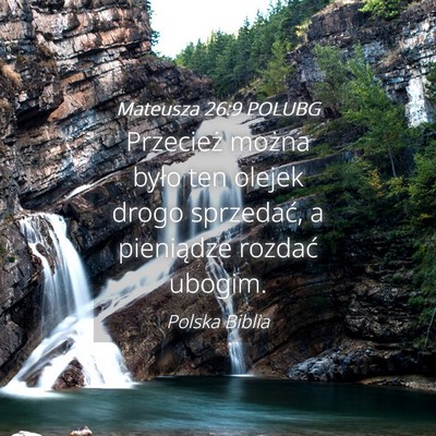 Picture 04 - Mateusza 26:9 POLUBG - Przecież można było ten olejek drogo - Bible Verse Picture