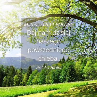 Picture 04 - Mateusza 6:11 POLUBG - Daj nam dzisiaj naszego powszedniego - Bible Verse Picture