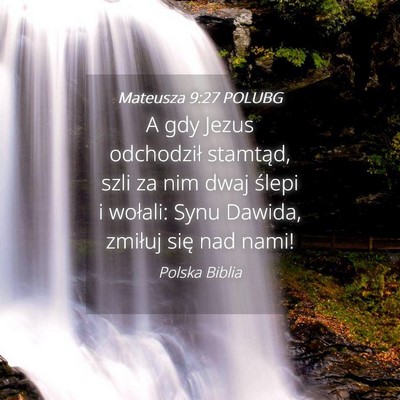 Picture 04 - Mateusza 9:27 POLUBG - A gdy Jezus odchodził stamtąd, szli za nim dwaj - Bible Verse Picture