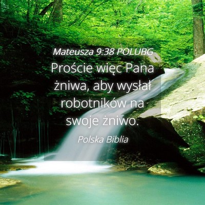 Picture 04 - Mateusza 9:38 POLUBG - Proście więc Pana żniwa, aby wysłał - Bible Verse Picture