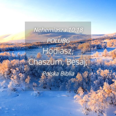 Picture 04 - Nehemiasza 10:18 POLUBG - Hodiasz, Chaszum, - Bible Verse Picture