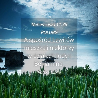 Picture 04 - Nehemiasza 11:36 POLUBG - A spośród Lewitów mieszkali niektórzy w - Bible Verse Picture