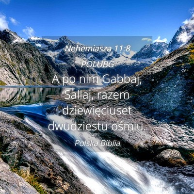 Picture 04 - Nehemiasza 11:8 POLUBG - A po nim Gabbaj, Sallaj, razem dziewięciuset - Bible Verse Picture