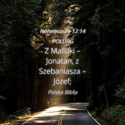 Picture 04 - Nehemiasza 12:14 POLUBG - Z Malluki – Jonatan, z Szebaniasza – - Bible Verse Picture