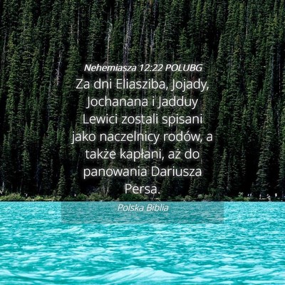 Picture 04 - Nehemiasza 12:22 POLUBG - Za dni Eliasziba, Jojady, Jochanana i Jadduy - Bible Verse Picture