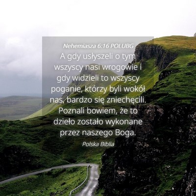 Picture 04 - Nehemiasza 6:16 POLUBG - A gdy usłyszeli o tym wszyscy nasi wrogowie i - Bible Verse Picture